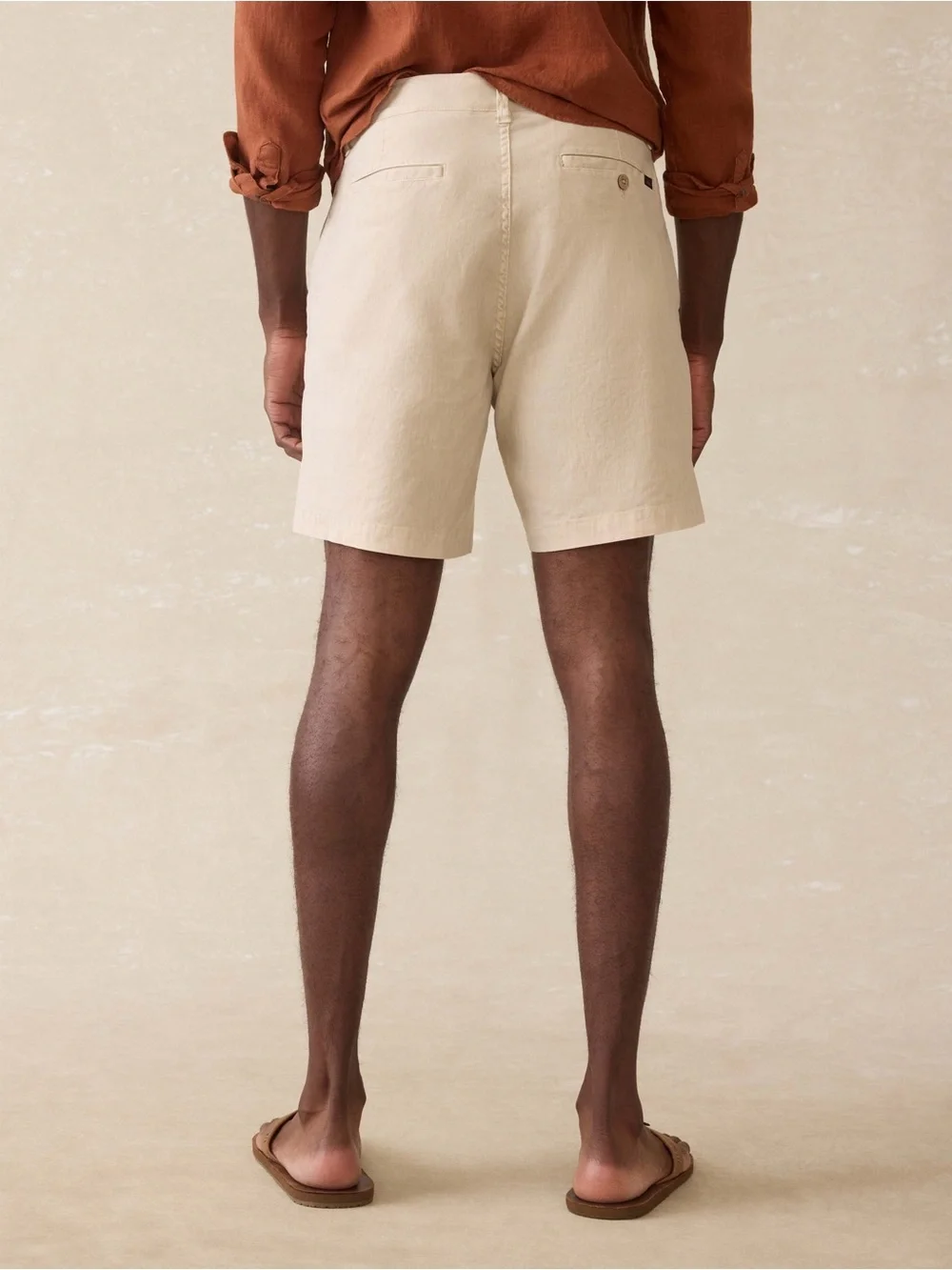 Brand New-Faherty Stone Cotton/Linen Short